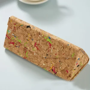 OEM Portable Triangular Folding Cork Recycled Sunglasses Case