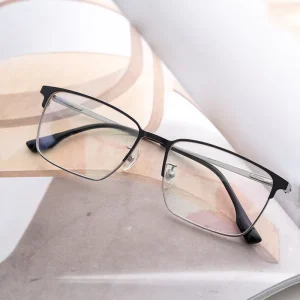 OEM Titanium Square Prescription Eyeglass Frames for Men