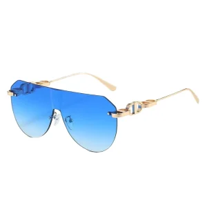 One-Piece Frameless Shield Sunglasses UV400 PC Lens Custom Logo
