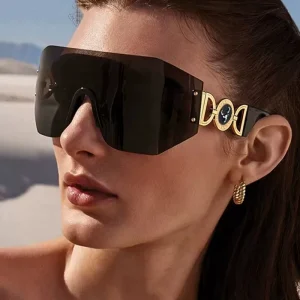 One-Piece Large-Frame UV400 Sunglasses