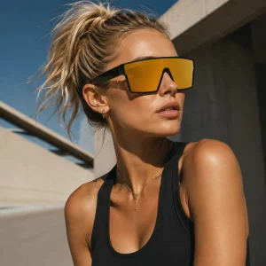 One Piece Shield Sunglasses Women Mirror Lens Polarized UV400 Oversized Trendy Ladies OEM ODM Custom Logo Factory