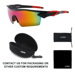 One piece Lens Half Frame Design OEM Custom Logo Sports Sunglasses Men and Women Outdoor Eyewear