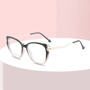 Optical Eyeglass Frame with Colored Temples for Women