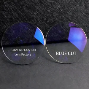 Optical Lens 1.61 HMC Blue Light Blocking Aspheric Coating Single Vision Clear Glasses Lenses