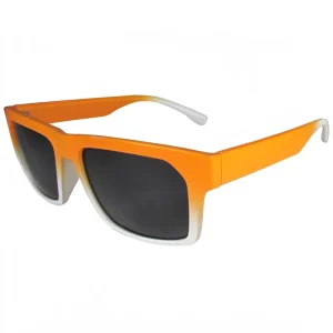 Orange-White Gradient PC Frame UV400 Square Sunglasses for Men and Women