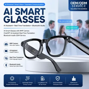 Outdoor Smart Eyes PC Sunglasses with Waterproof Music & Call Eyewear Anti-Blue Remote Shooting Smart Glasses
