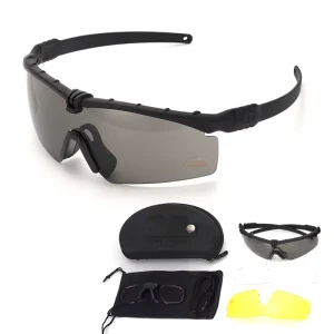 Outdoor Sport CS Shooting Glasses Interchangeable Lenses Impact-Resistant Ballistic Tactical Safety Goggles