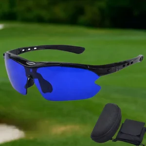 Outdoor Sports Polarized Golf Ball finding Half Frame Goggles Anti Glare Sun Protective Windproof UV Blocking Course Positioning