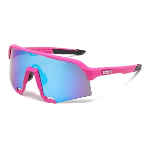 Outdoor UV400 Mountain Bike Sports Sunglasses Large-Frame Colorful Coated One-Piece Windproof