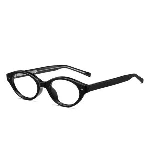 Oval TR90 Eyeglass Frames with Anti-Blue-Light Lenses and CP Pin Temples