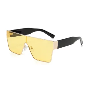 Oversize PC Frame Sports Sunglasses with Windbreak Design, UV400 Protection, for Unisex Cycling
