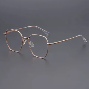 Oversize Square Ultralight Titanium Prescription Eyeglasses for Women