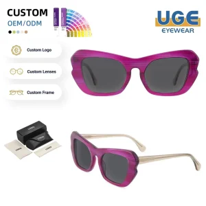 Oversized Cat Eye Sunglasses for Women Retro Gradient Lens UV400 Acetate for Driving Travel Beach