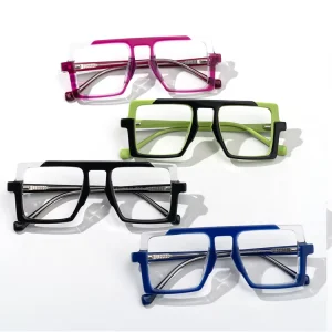 Oversized Colorful Acetate Optical Frames for Reading Glasses