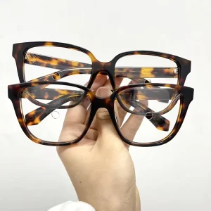 Oversized Diamond Square Full-Rim Optical Eyeglass Frames for Unisex