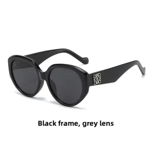 Oversized Oval Sunglasses White Green Full Frame for Outdoor Travel and Casual Wear