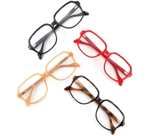 Oversized Square Black Acetate Retro Optical Eyeglass Frames for Men and Women