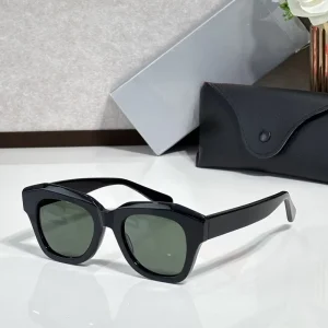 Oversized Square Sunglasses, Black Acetate, UV400, Office and Casual, Men’s