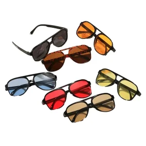 PC Frame Round Vintage Sunglasses for Women and Men Anti-Glare