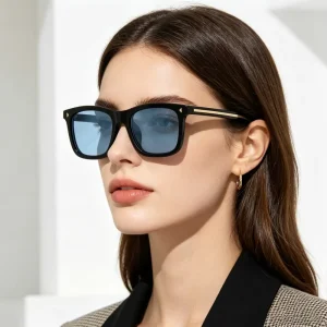 PC Full-Frame Square Sunglasses for Women Outdoor Activity Eyewear