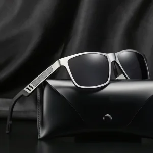 PC UV400 Polarized Blue Sport Sunglasses with Night Vision and Case for Men