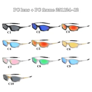 PC and Metal-Frame UV Sport Sunglasses, Unisex