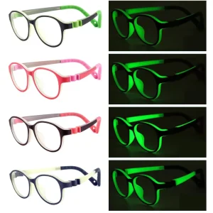 PEBAX Silicone Optical Glasses for Children with Glow-in-the-Dark Frames