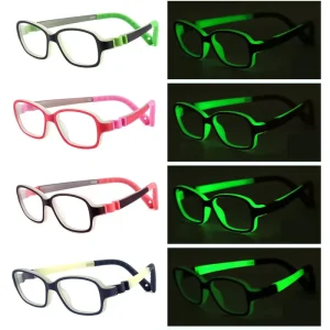 PEBAX Silicone Optical Glasses for Children with Glow-in-the-Dark Frames
