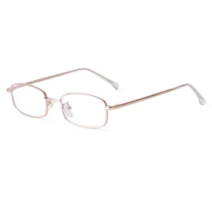 PSTY9553A Small Frame Women’s Eyeglasses, Anti-Blue Light Gold or Silver Frame, Vintage Style