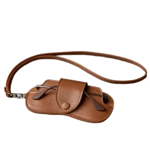 PU Eyewear Storage Bag with Hanging Neck Strap
