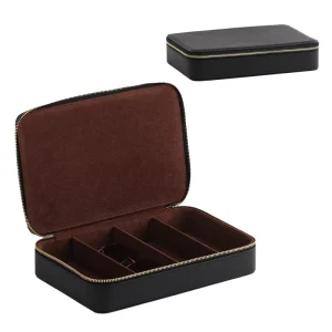 PU Faux Leather Zipper Closure Sunglasses Case Eyeglasses Storage Box Eyewear Organizer with Custom Logo