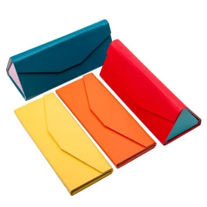 PU Foldable Glasses Case Colorful Optical Glasses Storage Magnetic Eyewear Packaging Box