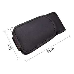 PU Leather Car Sun Visor Eyewear Storage Clip