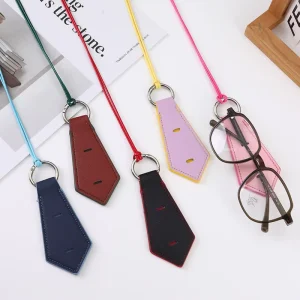 PU Leather Eyeglass Holder Case Colorful Reading Glasses Retainer