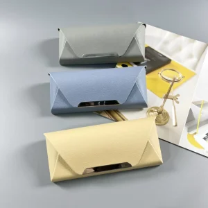 PU Leather Magnetic Folding Sunglass Case with Envelope Packaging