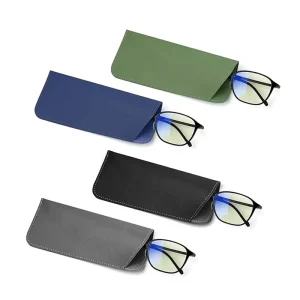 PU Leather Sunglasses Sleeve Pouch Soft Slip-In Eyeglass Holder