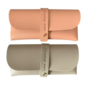 PU Leather Sunglasses and Reading Glasses Storage Case with Custom Logo