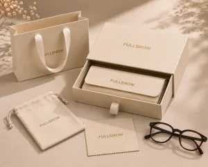 Paper Eyewear Case Set Cardboard Sunglass Box with Drawstring Storage Bag