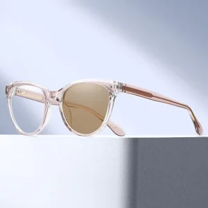 Partagas Fashion Custom Logo Soft Cat Eye TR90 CP Pin in Arms Photochromic Spring Hinge UV400 Sun Glasses Sunglasses for Women