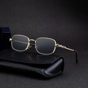 Partagas Fashion Designer Custom Logo Leopard Head Rectangle Metal UV400 Shades Sun Glasses Sunglasses for Men