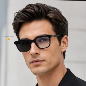 Partagas Fashion Designer Custom Logo Square Photochromic Anti Blue Light UV400 Shades Sun Glasses Sunglasses for Men
