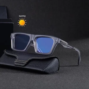 Partagas Fashion Designer Custom Logo Square Photochromic UV400 Protection Shades Sun Glasses Sunglasses for Men