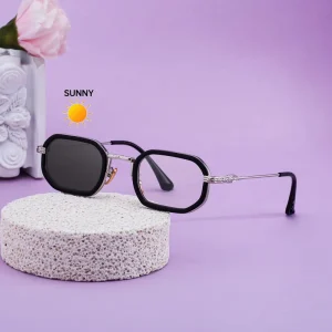 Partagas Fashion Fancy Designer Custom Logo Rectangle Photochromic Anti Blue Light UV400 Shades Sun Glasses Sunglasses for Men