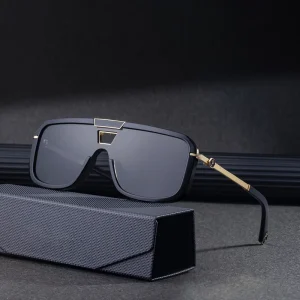 Partagas Fashion Trendy Designer Custom Logo One Piece Lens Double Bridge UV400 Shades Sun Glasses Sunglasses for Men