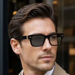 Partagas Retro Designer Custom Logo Square Photochromic Anti Blue Light UV400 Sun Glasses Sunglasses for Men Women