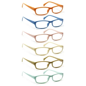 Pastel Color Anti-Blue-Light Reading Glasses Spring Hinges Solid PC Frame HD Lens