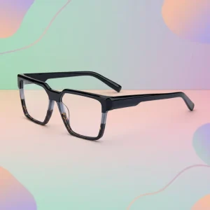 Patchwork Oversized Square Optical Eyeglass Frames, Unisex