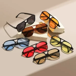 Pc Frame Round Sunglasses Women Men Vintage Brand Square Sun Glasses for Male Shades Female Eyewear Anti Glare Sunglasses