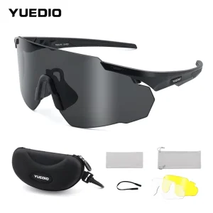 Performance Sports Glasses 3-Lens Set TR90 Frame UV400 Eyewear for Outdoor Training and Field Use