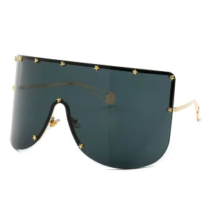 Personality One Piece Lens Sunglasses New Fashion Gradient Oversize Windproof Sun Glasses